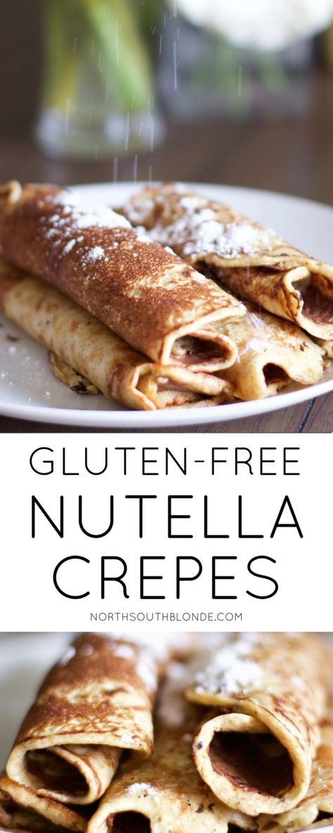 Gluten-Free Nutella Crepes Gf Crepes, Celiac Recipes, Nutella Crepes, Dessert Oreo, Chocolate Recipes Easy, Recipes Chocolate, Desserts Vegan, Paleo Desserts, Breakfast Healthy