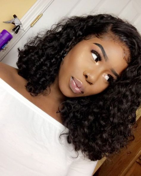 2,250 Likes, 41 Comments - LIFESIZED BARBIE (@daniellenaomi_) on Instagram: “Y'all are sleeping on my curly texture lol link in my bio @minkdollhairextensions #melaninpoppin” Deep Wave Brazilian Hair, Curly Weave, Sew In Hairstyles, Curly Weave Hairstyles, Deep Wave Hairstyles, Cornrow, Sew In, Short Wigs, Deep Wave