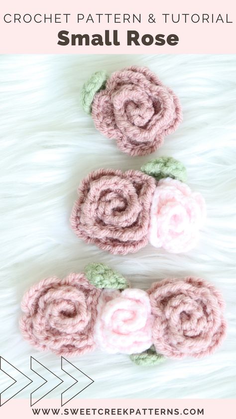 With quick and easy techniques, you can crochet rose variations in a flower’s size, shape, and even color. Crochet flower crowns are a great way to finish a project that needs a little extra something. They make the perfect embellishment when added to crochet loveys, snugglers, amigurumi, headbands, blankets, sweaters, and more. The versatility of this DIY crochet rose crown is unlimited. I like to use my crochet rose as an accessory to add femininity to my faux fur animal snugglers. Crochet Flower Crown Headband, Crochet Rose Headband, Crochet Floral Crown, Chunky Crochet Flower Pattern Free, How To Crochet A Flower Step By Step, Free Crochet Flower Patterns Easy, Small Crochet Flowers Free Pattern, Flower Crown Crochet, Crochet Roses Free Pattern