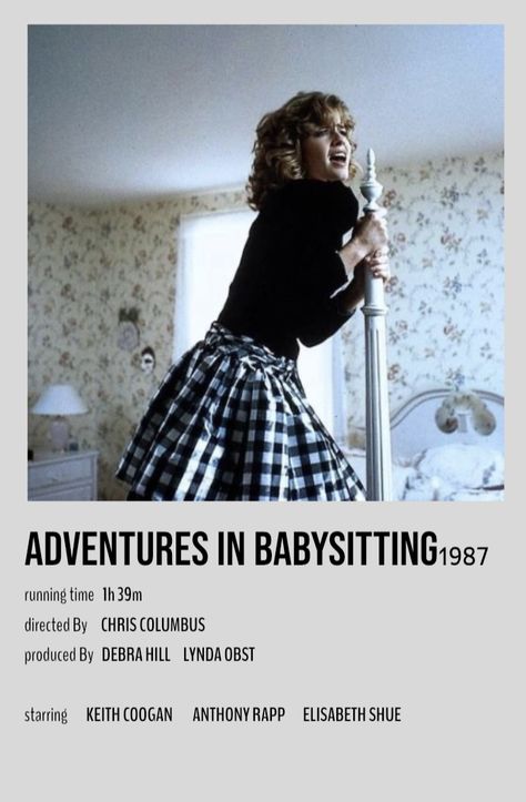 Adventures In Babysitting 1987, Indie Movie Posters, Adventures In Babysitting, Chris Columbus, Film Recommendations, Movies To Watch Teenagers, Movie To Watch List, Girly Movies, Film Posters Minimalist