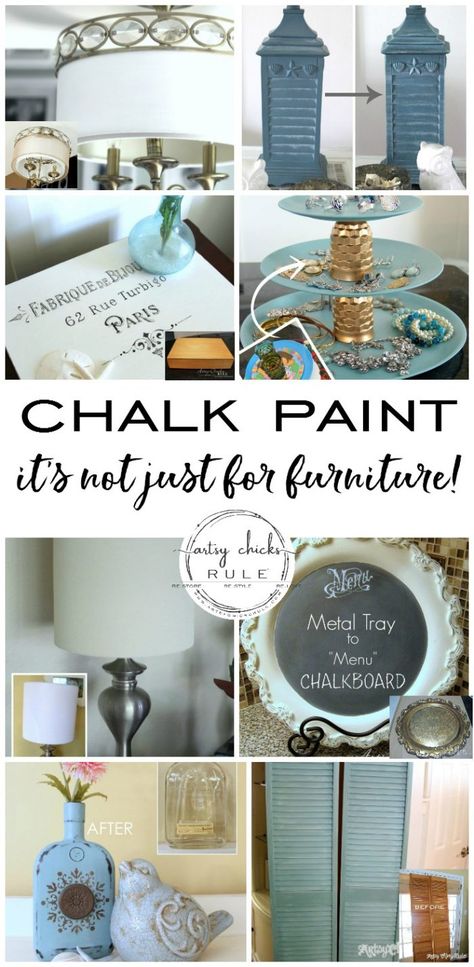 Annie Sloan Chalk Paint.... It's Not Just For Furniture (paint all the things!) - Artsy Chicks Rule® Modern Lofts, Annie Sloan Painted Furniture, Chalk Paint Furniture Diy, Furniture Blue, Automotive Furniture, Painting Colors, Chalk Paint Colors, Chalk Paint Projects, Refinished Furniture