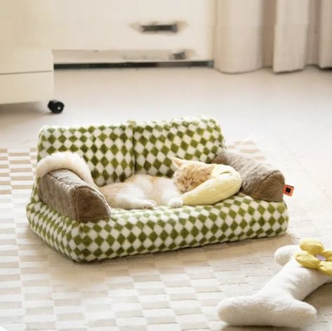 Sofa Bed Green, Cat Sofa, Cat Couch, Pet Sofa Bed, Diamond Cat, Pet Couches, Puppy Beds, Pet Sofa, Cat Bed Furniture