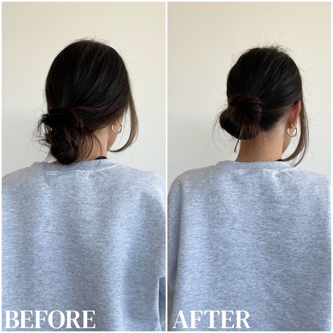 tiktok hair hack low bun hack chris appleton Chris Appleton Hairstyles, How To Bun, Low Bun Tutorials, Bun Hack, Chris Appleton, Tiktok Hair, Perfect Bun, Hair Hack, Low Bun Hairstyles