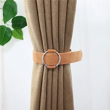 Macrame Curtain Tie Backs, Magnetic Curtain Tie Backs, Curtain Ideas For Living Room, Macrame Tassel, Easy Macrame, Cheap Curtains, Leaf Curtains, Curtain Holder, Gold Curtains