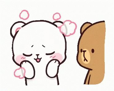 Calin Gif, Milk And Mocha, Milk Mocha, Hug Gif, Bear Gif, Chibi Cat, Milk & Mocha, Cute Bear Drawings, Cute Cartoon Images