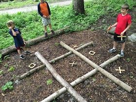 Diy Outdoor Playscape, Nature Based Playgrounds, Nature Inspired Playground, Natural Playground Diy, Wilderness Playground, Nature Play Backyard, Nature Playscape, Kids In Nature, Forest Playground