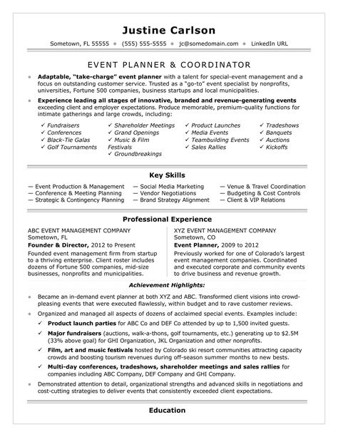 View this sample resume for an event coordinator, or download the event coordinator resume template in Word. Event Planner Resume, Event Planning Brochure, Event Planning Business Logo, Event Planning Worksheet, Event Planning Branding, Planning School, Event Planning Organization, Event Planning Website, Event Planning Business Cards