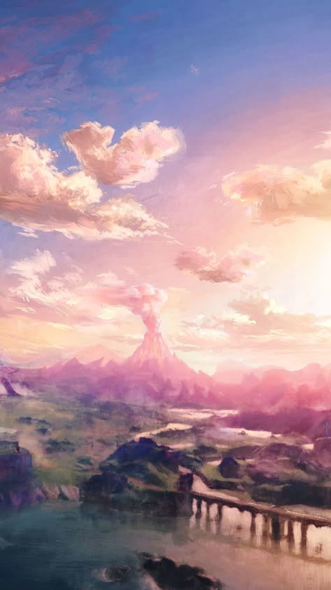 Wild Pictures, Dual Monitor Wallpaper, Landscape Wallpapers, Atmospheric Phenomenon, Sky Nature, Zelda Art, Legend Of Zelda Breath, Zelda Breath, Cloud Painting