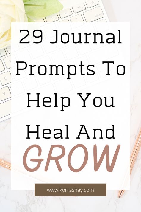 Growing And Healing, Journaling Healing, Growth Journal Prompts, 30 Journal Prompts, Personal Growth Journal, Healing Ideas, Growth Journal, Grow As A Person, Journal Questions