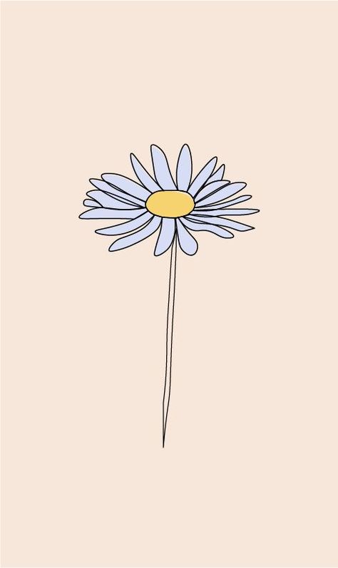 Daisy Illustration, Plant Illustrations, Illustration Simple, Colored Leaves, Flower Daisy, Flower Collection, Simple Illustration, My Pinterest, Plant Illustration