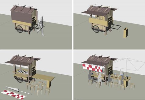 Japanese shop stand Yatai - Seed to table | County Hall Arts Yatai Japan Street Food, Yatai Japan, Japan Street Food, Japanese Restaurant Interior, Food Stall Design, Own Business Ideas, Pop Up Cafe, Shop Stand, Architecture Today