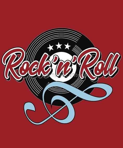 «50s Rockabilly Rock and Roll Vintage » de MemphisCenter | Redbubble Roll Logo, Vinyl Records Art, Grease Party, 50s Rock And Roll, Sock Hop Party, 50s Theme, 1950s Rock And Roll, Rockabilly Music, Whatsapp Wallpapers Hd