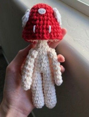 Crochet Gifts For Friends Free Pattern, Diy Animals Crafts, Crochet Mushroom Guy, Easiest Things To Crochet, Gremlincore Crochet, Crochet Mushroom Man, Crochet Stuffed Toy, Mushroom Crochet Ideas, Crochet Stuffed Animals Patterns