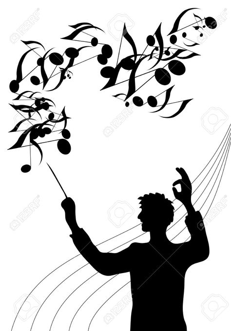 Conductor Band Conductor, Choir Conductor, Orchestra Director, Band Director, Silhouette Illustration, Easter Decorations Vintage, Motion Video, The Director, Music Director