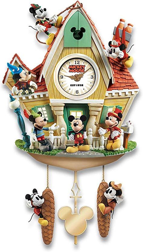 Mickey Mouse Clock, Bradford Exchange Disney, Mickey Mouse Bedding, Mickey Mouse House, Mickey Mouse Kitchen, Disney House, Mickey Mouse Toys, Themed Bedrooms, Disney Bedrooms