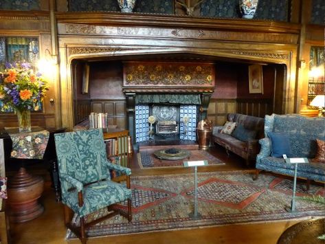 Inglenook Fireplace Ideas, Arts And Crafts House Interior, Fireplace Pictures, Scottish Homes, Craftsman Interior, The Industrial Revolution, Inglenook Fireplace, Gothic Furniture, Built In Furniture