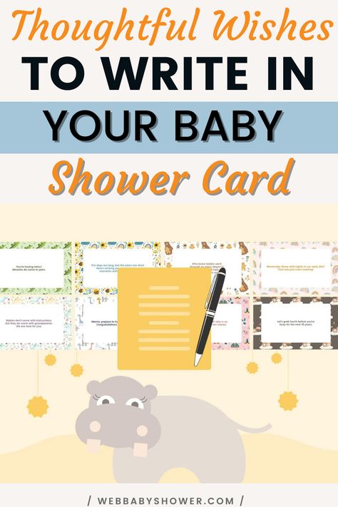 Writing baby shower cards can be a fun and thoughtful way to offer congratulations and well wishes to the new mama. Giving a card at baby shower is an easy, inexpensive way to show you care. The hardest part of your baby shower card will probably be deciding what to write! Get a little inspiration from these examples of thoughtful wishes to write in your baby shower card. #babyshowercardideas #babyshowerguide Baby Shower Card Message, Baby Shower Etiquette, Virtual Baby Shower Ideas, Message Ideas, Baby Shower Checklist, Funny Lines, Online Baby Shower, Virtual Baby Shower Invitation, Shower Cards