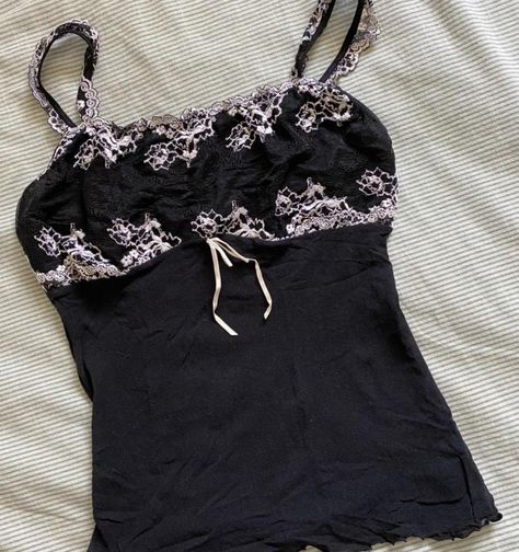 Tvd Dr, White Lace Cami, Y2k Top, Thrift Finds, Lace Cami, Black Mesh, Long A Line, White Lace, Tankini