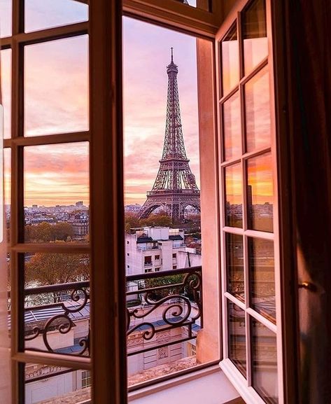 The views from Paris never get old. What's your favorite thing to do in Paris? ( Image Credit: @Rudylopez34_ ). . . . #paris #eiffeltower #monument #loveparis #france #window #distantview #background #europe #sunset #dusk #french #travel #travelblog #dusk #seetheworld #room #frommyroom Paris Aesthetic Night, Best Paris Hotels, Torre Eiffel Paris, An Open Window, Paris Wallpaper, Paris Jackson, Paris Aesthetic, Paris Photography, Paris Photo