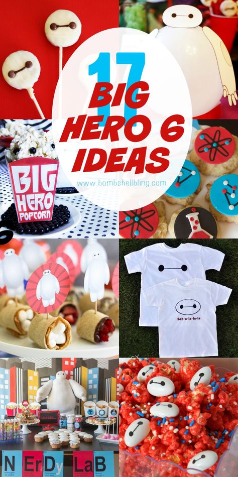 We LOVE Baymax!  So many great ideas!! Baymax Party, Baymax Birthday, Disney Ticket, Big Hero 6 Birthday, Big Hero 6 Party, 6 Birthday Party, Disney Party Ideas, Recipes Disney, Birthday Party Boy