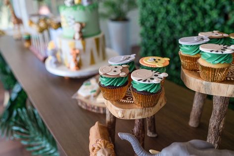 How to Throw the Best Wild One Safari Birthday Party (with Recipes) | Ahead of Thyme Wild One Safari Birthday, One Safari Birthday, Birthday Dessert Table, Birthday Party Drinks, Dessert Table Birthday, Birthday Dessert, Birthday Menu, Baby Boy 1st Birthday Party, Safari Cakes