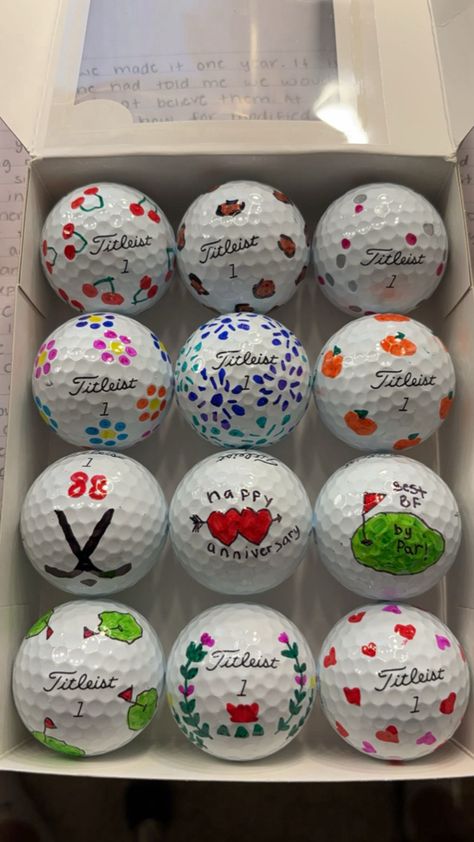 For bf Boyfriends Birthday Ideas, Christmas Presents For Boyfriend, Xmas Gifts For Him, Golf Ball Crafts, Diy Anniversary Gift, Birthday Presents For Friends, Chirstmas Gift, Best Boyfriend Gifts, Diy Anniversary