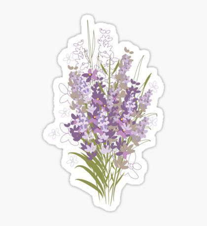 Garden Stickers, Lavender Aesthetic, Flower Stickers, Nature Stickers, Scrapbook Stickers Printable, Planner Scrapbook, Bullet Journal Stickers, Floral Stickers, Stickers For Sale