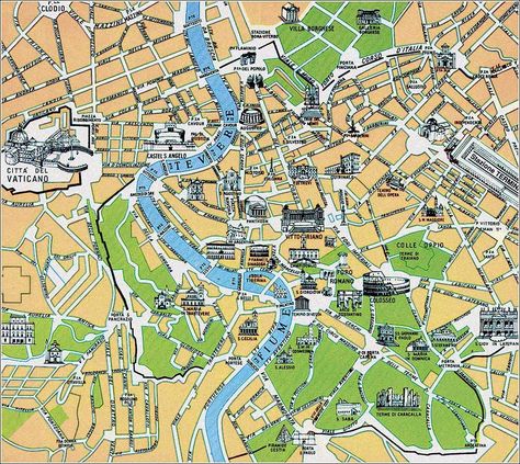 street map of rome | Map of Rome, Rome Maps - Mapsof.net Map Of Rome, Rome Map, Venice Map, Rome Itinerary, Italian Street, Rome City, Rome Tours, Italy Map, Mediterranean Cruise