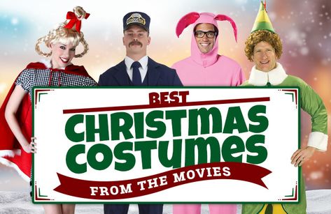 Christmas Movie Costumes Elf On The Shelf Nativity, Christmas Movie Characters Costumes, Christmas Movie Costumes, Movie Characters Costumes, Movie Character Party, Elf Film, Christmas Vacation Costumes, Christmas Party Costumes, Christmas Character Costumes