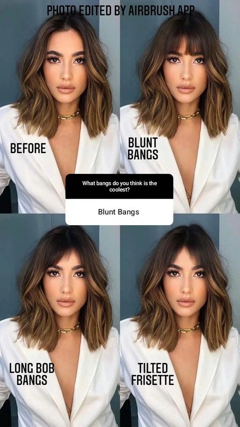 Explore the World of Gorgeous Hairstyles Bangs Long Bob, Hair Bangs Long, Short Hair Long Bangs, Bangs And Balayage, Long Bob Hair, Lob Haircut With Bangs, Collarbone Length Hair, Inspiring Hairstyles, Cut Bangs