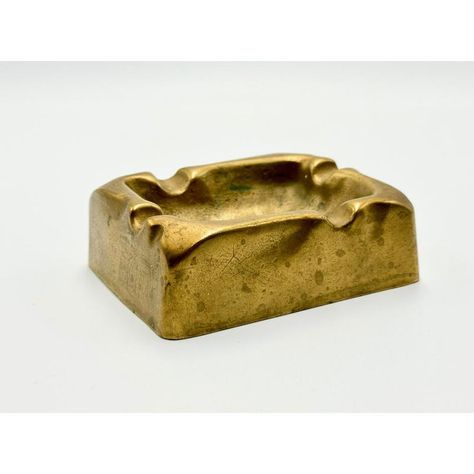 Mid-Century Modern Ashtray in Brass, Germany, 1960s, in Very Good conditions.  Designed 1960 to 1969 Modern Ashtray, Tabletop Design, Pinterest Room, Pinterest Room Decor, Table Top Design, Modern Country, Ashtrays, Century Modern, Shop House