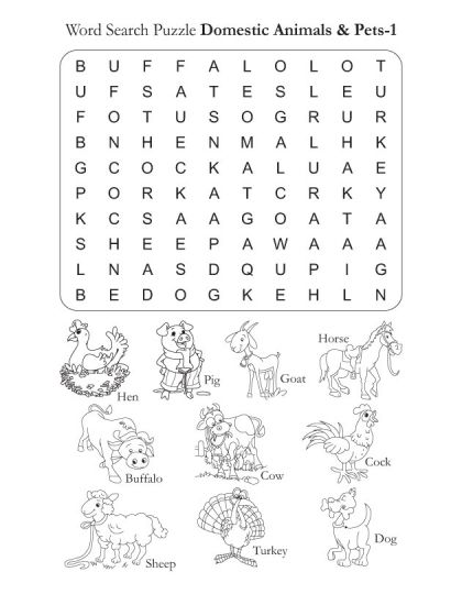 Word Search Puzzle Domestic Animals 1 | Download Free Word Search Puzzle Domestic Animals 1 for kids | Best Coloring Pages Animal Word Search, Circus Week, Word Puzzles For Kids, Free Word Search Puzzles, Kids Word Search, Free Printable Word Searches, Circus Crafts, Free Word Search, Printable Sports