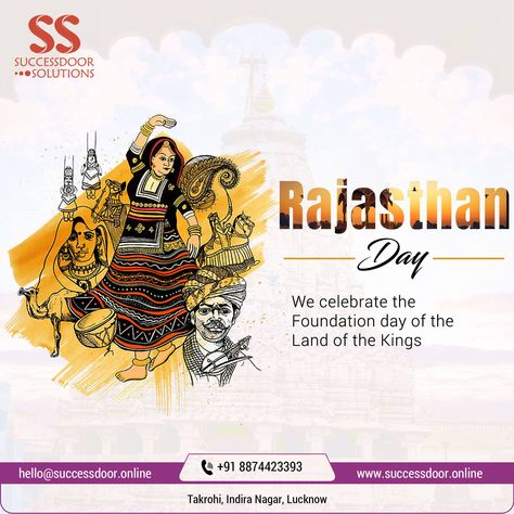 “Let us celebrate the colours of bravery and culture on Rajasthan Diwas.” Happy Rajasthan Diwas ! . . #RajasthanFoundationDay #RajasthanDay #RajasthanDiwas #Rajasthan #Heritage Top Logo Design, Logo Design Website, Best Graphics, Creative Ads, Ads Creative, Design Website, Post Design, Digital Marketing Services, Graphics Design