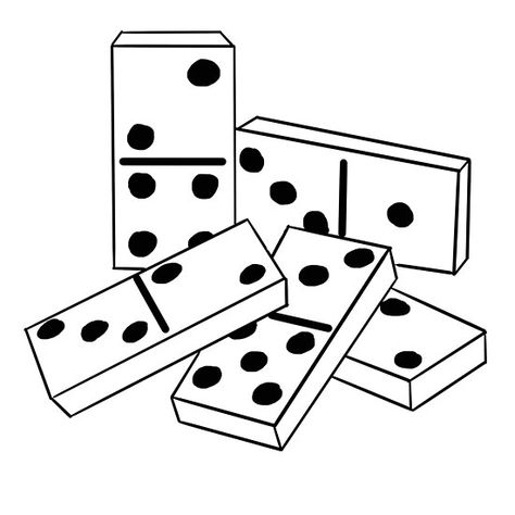 Dominoes Domino Tattoo, Domino Design, Domino Crafts, Black And White Clipart, Domino Games, Chicano Drawings, Kids Blocks, Cartoons Png, Card Table