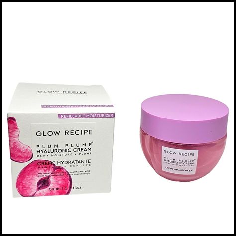 Glow Recipe PLUM PLUMP Hyaluronic Cream 50 ml 1.7 oz Full Size Dewy Moisture Glow Recipe PLUM PLUMP Hyaluronic Cream 50 ml 1.7 oz Full Size Dewy Moisture Brand New in Box not Sealed Glow Recipe PLUM PLUMP Hyaluronic Cream 50 ml 1.7 oz Full Size Dewy Moisture Oil Free Moisturizers, Hyaluronic Acid Serum, Hydrating Serum, Dream Body, Skin Care Moisturizer, Skin Care Women, Body Cream, Oil Free, Highlighter