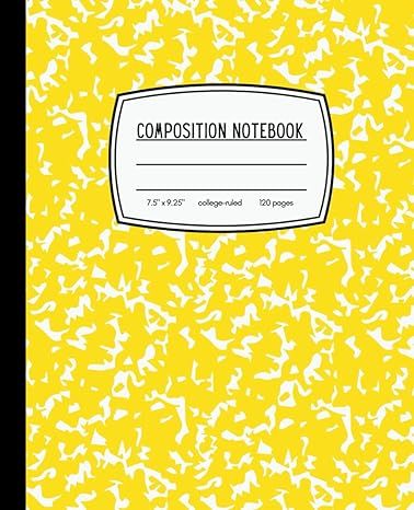 Marble Composition Notebook: Classic Journal Notebook | Yellow | College Ruled | 120 Pages | 7.5"x9.25" | Matte Finish Cover Yellow Composition Notebook, Yellow Notebook Cover, Ed Books, Yellow Notebook, Classic Journal, Composition Notebook Covers, College Notebook, Digital Notebook, Blank Paper