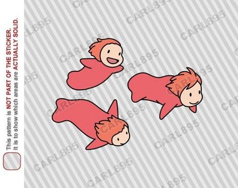 Studio Ghibli Party, Ghibli Ponyo, Wall Applique, Sisters Wall Art, Ghibli Tattoo, Wall Appliques, Home Apartment, Studio Ghibli Art, Ghibli Art