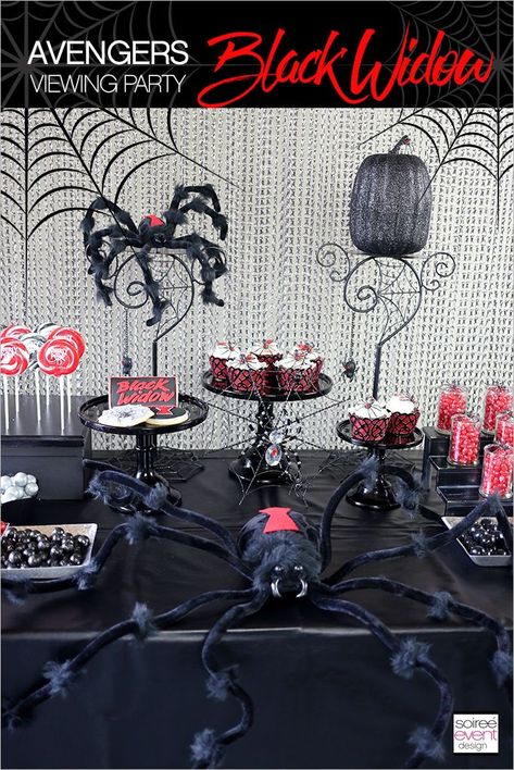 Black Widow Party, Marvel Halloween, The Avengers Age Of Ultron, Avengers Black Widow, Marvel Birthday Party, Marvel Party, Black Widow Avengers, Avengers Party, Avengers Age Of Ultron