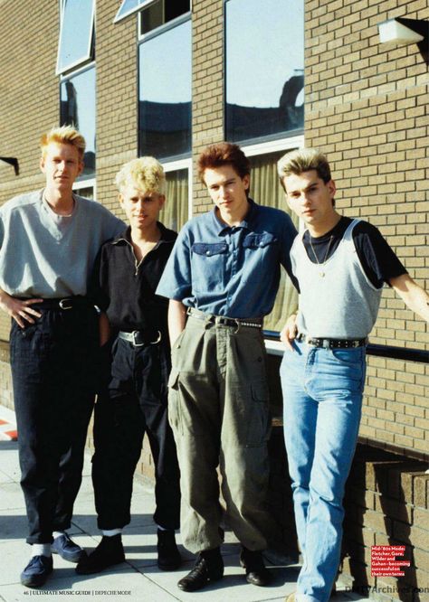 Depeche Mode London 80s Fashion, Depeche Mode Fashion, 80s Concert Outfit, Depeche Mode 80s, Concert Outfit Ideas Men, Early 80s Fashion, 1980s Mens Fashion, 80s Concert, Masc Girl