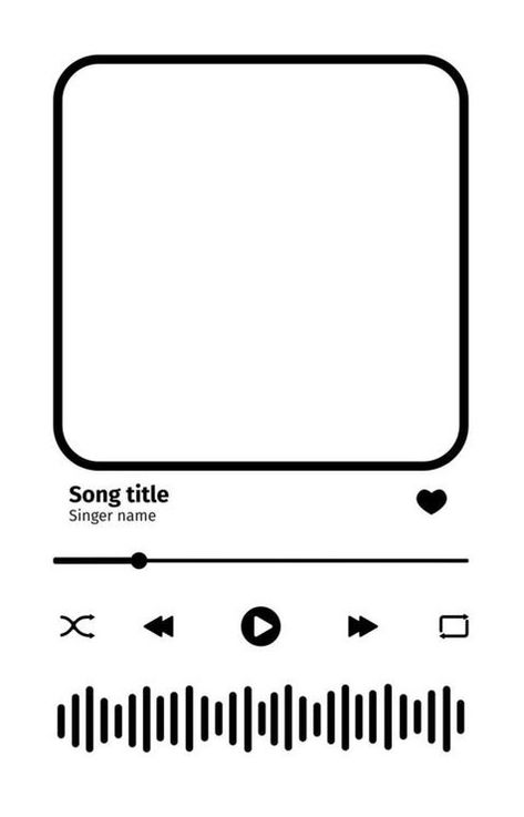 Spotyfi Frame White, Spotify Frame White, Spotify Play Button Png, Iphone Music Player Template, Spotify Template Edit, Spotify Song Drawing, Spotify Sketch, Spotify Playlist Drawing, Dessin Spotify