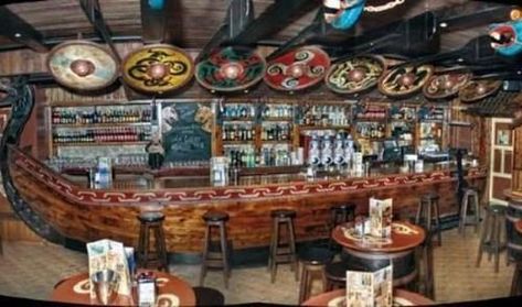 Viking Bar - ⚔️🗡️ Viking Bar, Viking Hall, Viking Man, Bistro Interior, Boat Bar, Viking Images, Viking House, Brewery Design, Viking Decor