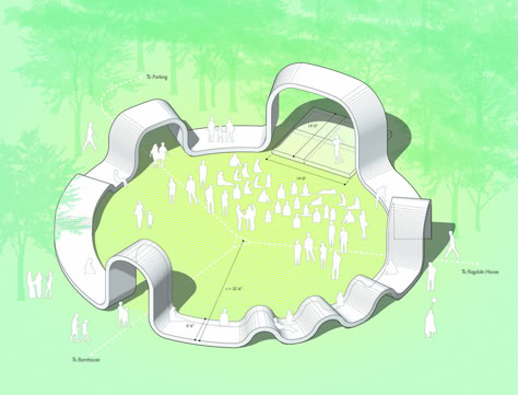 Gallery of Rounds Theater Pavilion / SPORTS - 18 Architectural Presentation, Concept Diagram, Architecture Graphics, Urban Furniture, Landscape Architecture Design, Diagram Architecture, Architecture Presentation, School Architecture, Architectural Drawings