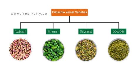 One of the pistachio kernel types is the green pistachio kernel or Kaal pistachio kernel, which is very green. Pistachios are harvested when ripe and unripe in this pistachio type, often harvested in August and September. When processing this pistachio kernels type, the outer skin will be removed, and as a result, it has an entirely green color and uniform appearance. The shell of the pistachio is white and milky, but the pistachio kernel itself is green. Raw Pistachios, Pistachio Shells, Pistachio Color, Pistachio, Health Food