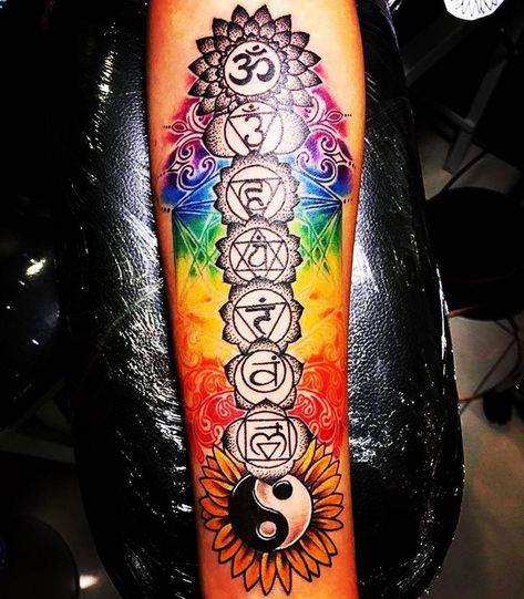 Chakra Tattoo Ideas, Chakra Tattoos, Kundalini Tattoo, Hippie Tattoos, Om Tattoo Design, Chakra Tattoo, Hippie Tattoo, Yoga Tattoos, Boho Tattoos