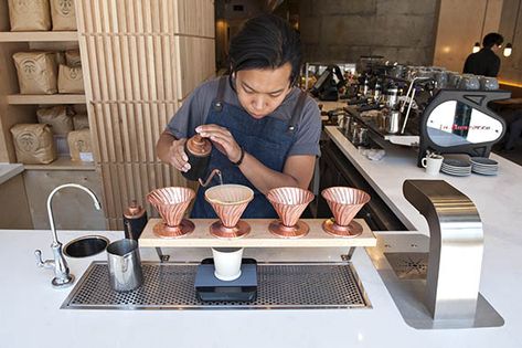 Coffee Trends, Drip Coffee Stand, Coffee Counter, Cafe Counter, Brew Bar, Coffee Bar Design, Coffee Holder, Coffee Room, Coffee Shop Aesthetic