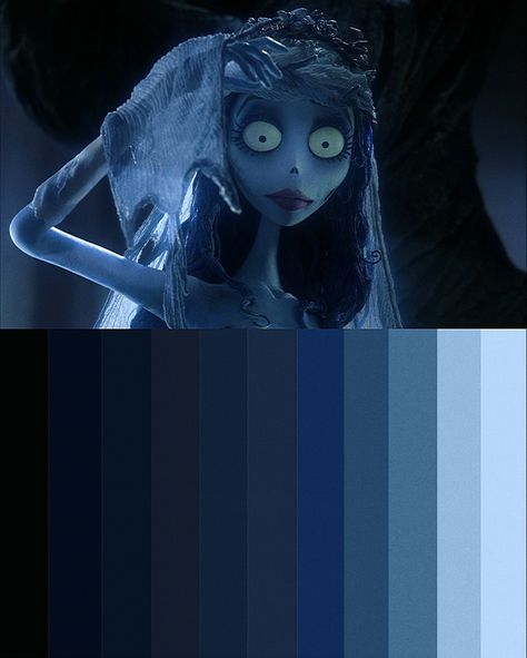 Blue Butterfly Corpse Bride, Corpes Bride Quince Theme, Corpse Bride Themed Wedding Dress, Corpse Bride Colors, Corpse Bride Color Palette, Corpse Bride Wedding Theme Ideas, Corpse Bride Quinceanera Theme, Corpse Bride Party Decorations, Corpse Bride Themed Wedding