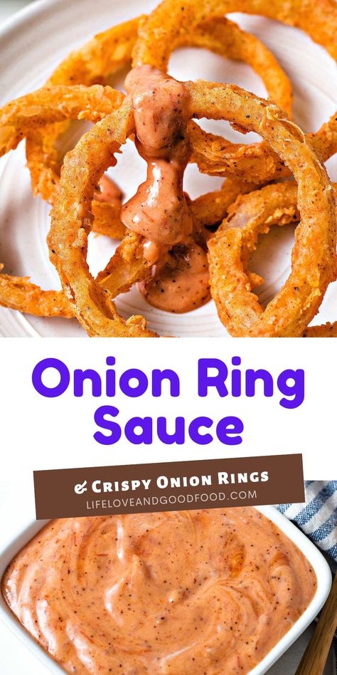 Onion Rings Recipe, Onion Ring, Spicy Dipping Sauce, Dip Sauce, Diy Easy Recipes, Dipping Sauces Recipes, Onion Recipes, Corn Dogs, Game Day Food