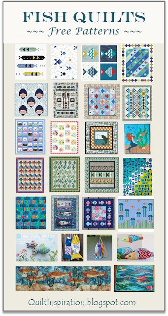 Quilt Inspiration: 2020 Patchwork Fish Pattern, Fish Quilts For Men, Fish Block Quilt Pattern, Sea Quilt Patterns, Fish Quilt Patterns Free, Fishing Quilts Ideas, Fish Quilts Ideas, Fishing Quilt Patterns, Fish Quilt Patterns