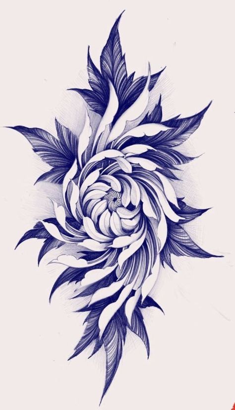 Tattoo Thoughts, Japanese Flower Tattoo, Filigree Tattoo, Chrysanthemum Tattoo, Flower Tattoo Drawings, Black Japanese, Floral Tattoo Design, Japanese Sleeve, Japan Tattoo