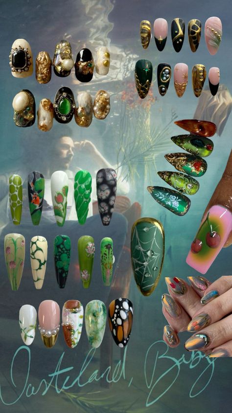 Hozier Nail Art, Hozier Nails Ideas, Hobbit Nails, Hozier Nails, Lord Of The Rings Nails, Shrek Nails, Fake Nails Designs, Hozier, Nail Paint